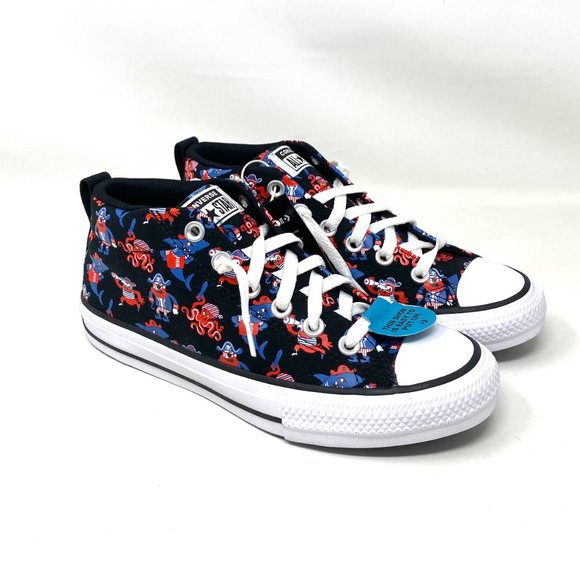 💖MEGA SALE💖Converse Ctas Street Mid Black Marina Shoes Junior Canvas 672732F - Picture 5 of 9